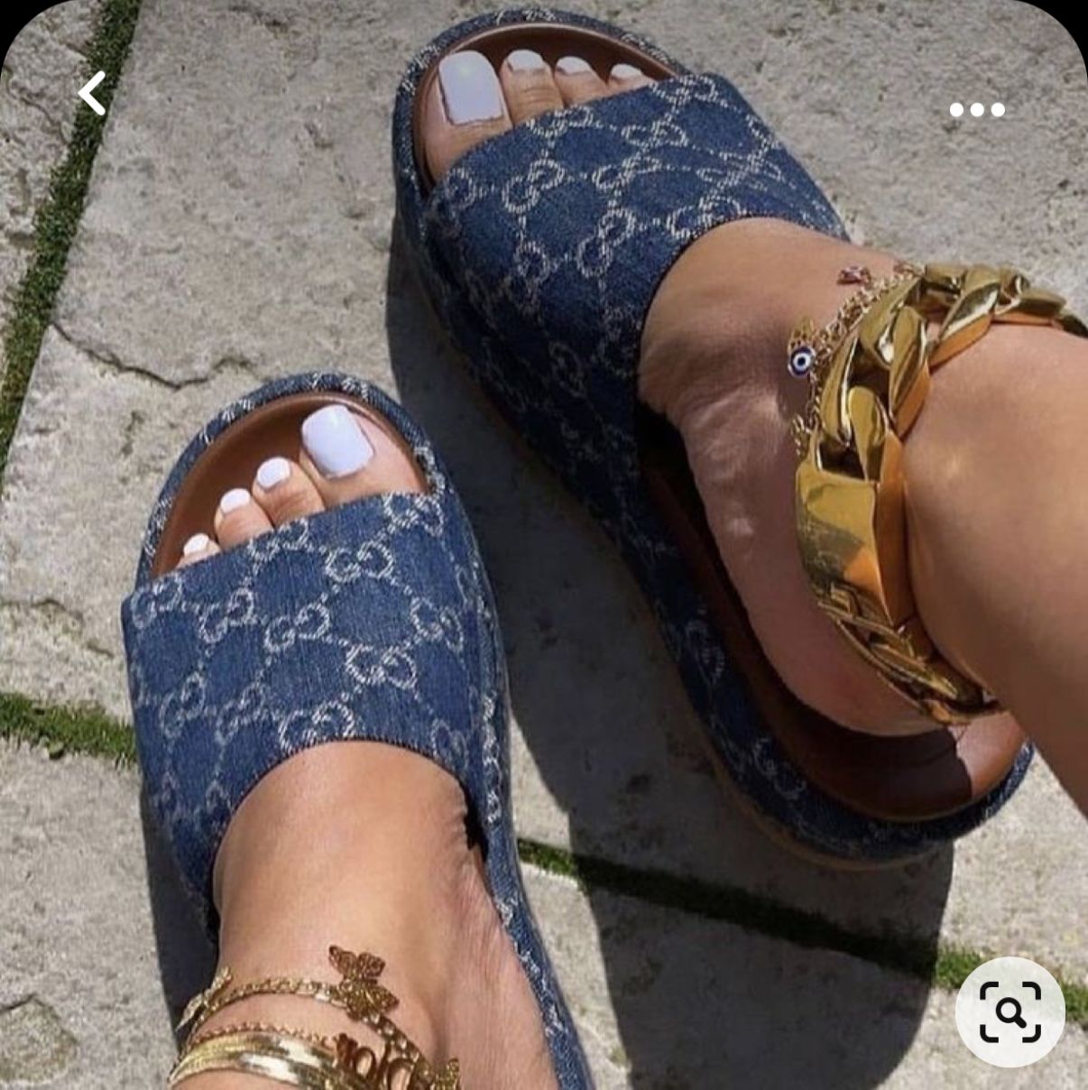 Gucci blue wedges
